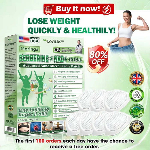 🇺🇸 𝐎𝐟𝐟𝐢𝐜𝐢𝐚𝐥 𝐔𝐒 𝐒𝐭𝐨𝐫𝐞 | 🧑‍⚕️🩺 LOVILDS™ Moringa · Berberine × NAD+ 𝟏𝟎-𝐢𝐧-𝟏 𝐀𝐝𝐯𝐚𝐧𝐜𝐞𝐝 𝐍𝐚𝐧𝐨 𝐌𝐢𝐜𝐫𝐨𝐧𝐞𝐞𝐝𝐥𝐞 𝐏𝐚𝐭𝐜𝐡 — 𝐎𝐧𝐜𝐞 𝐃𝐚𝐢𝐥𝐲, 𝐕𝐢𝐬𝐢𝐛𝐥𝐞 𝐑𝐞𝐬𝐮𝐥𝐭𝐬 𝐢𝐧 𝟕 𝐃𝐚𝐲𝐬