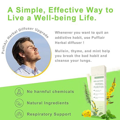 🏆【Upgraded 600-Puff】Breathe HZA™ Mullein Relaxation Stick – Soothes Lungs, Detoxifies, Freshens Breath